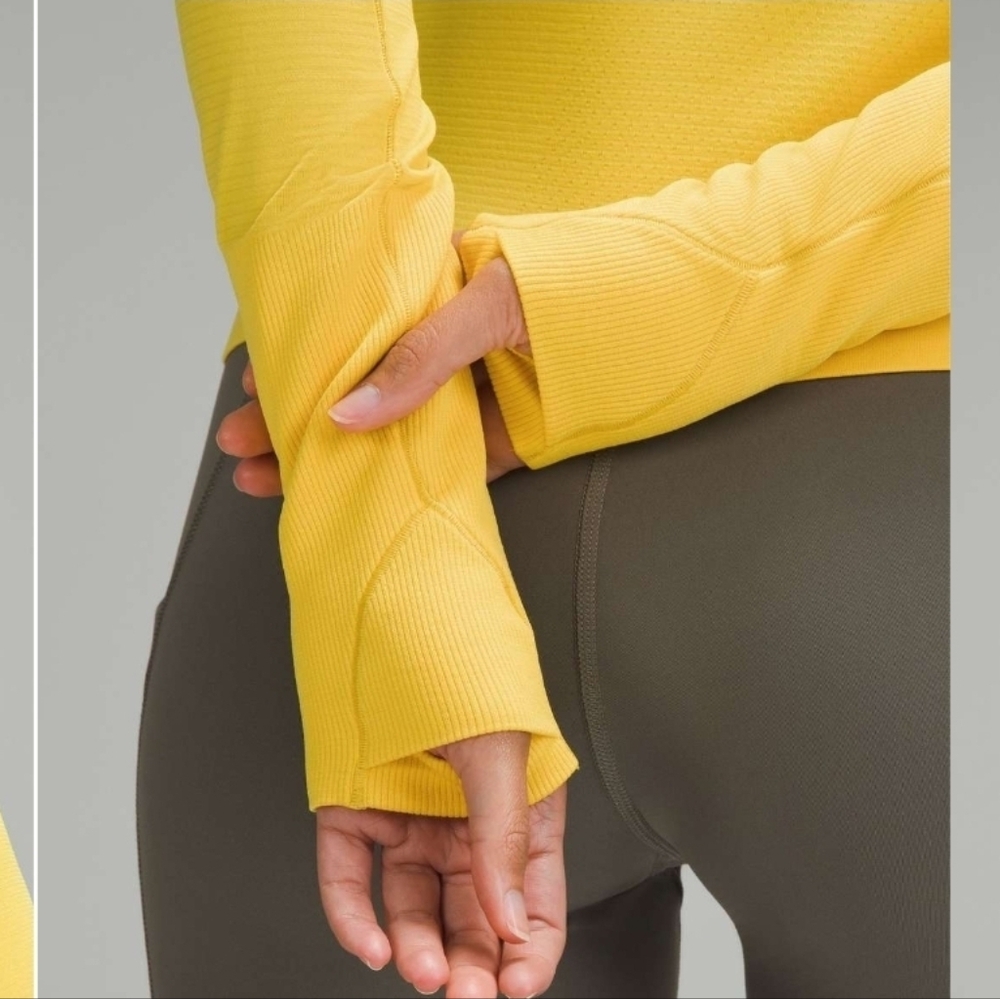 Lululemon Swiftly Tech Long-Sleeve Shirt 2.0 *Race LengthUtility Yellow / Sz 8 - Picture 5 of 8